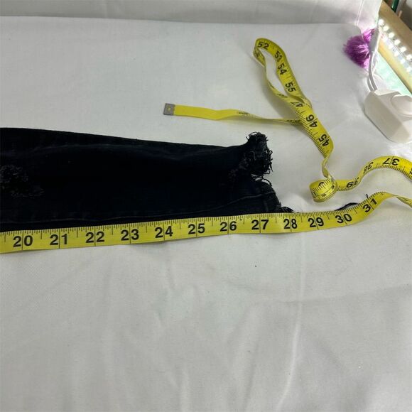 American Eagle Women's High Rise Jegging Jeans Size 4 Black Distressed - Picture 10 of 10